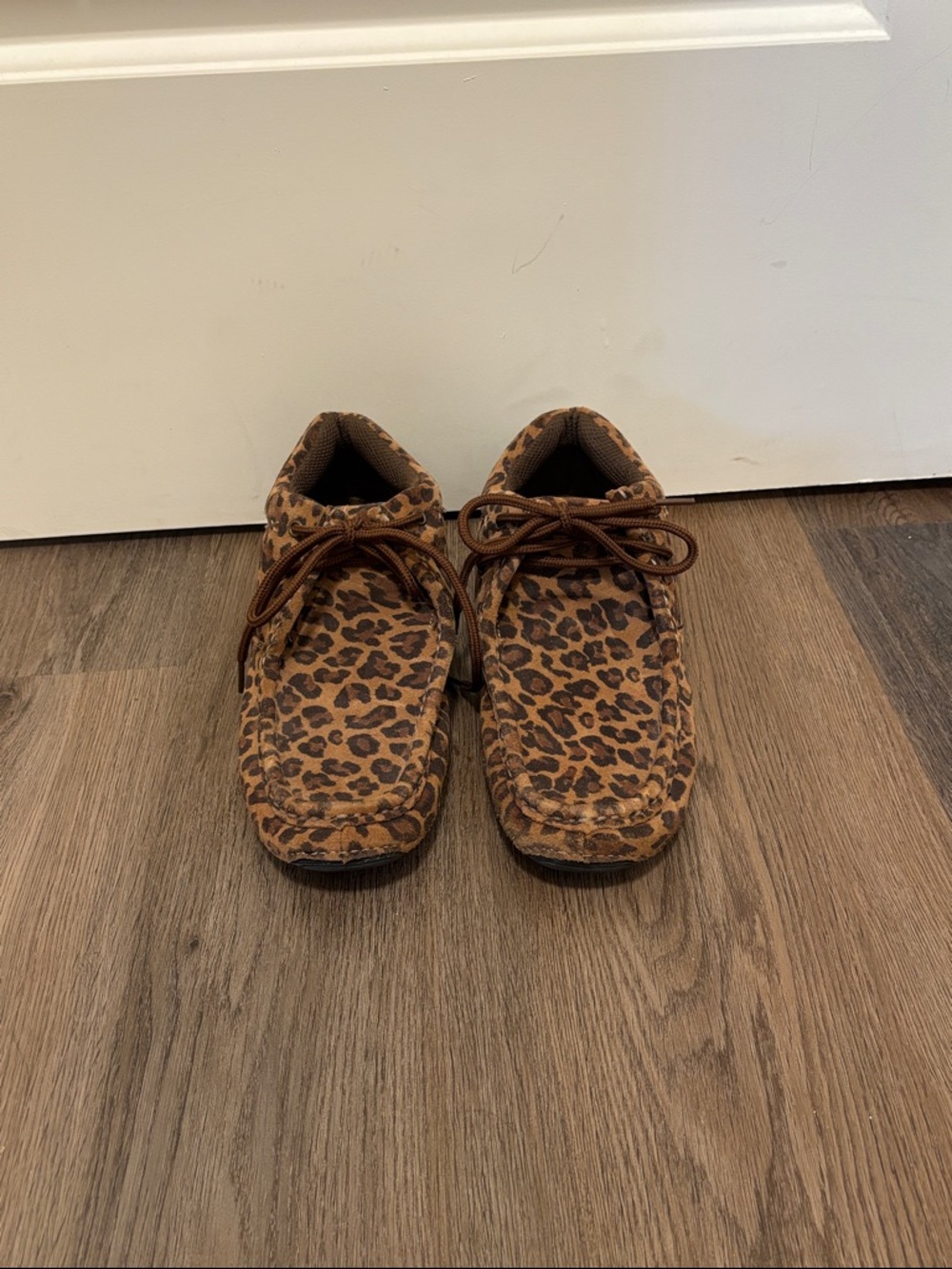 Roper Leopard Print Moccasin Loafers - Brown and Black